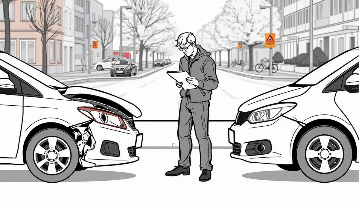 Obhliadka poškodeného nárazníka a karosérie vozidla Audi po dopravnej nehode