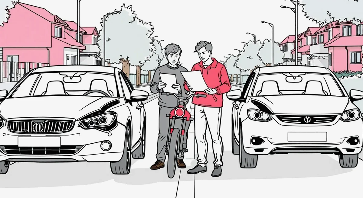 Predajca a kupujúci si podávajú ruky pri podpise kúpnej zmluvy na auto