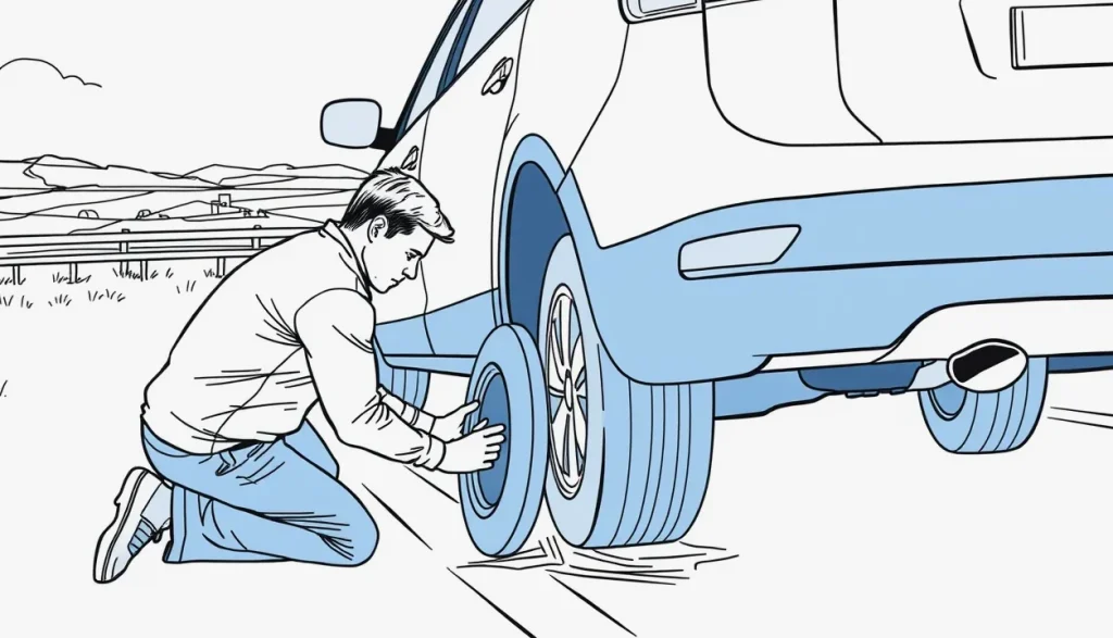 Osobné auto s naloženým prívesným vozíkom prechádza popod diaľničnú mýtnu bránu
