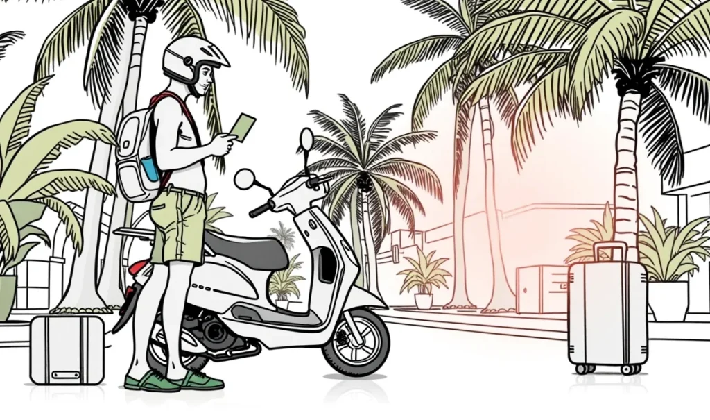 Drevené lode kotviace na tropickej pláži s vápencovými skalami v Thajsku