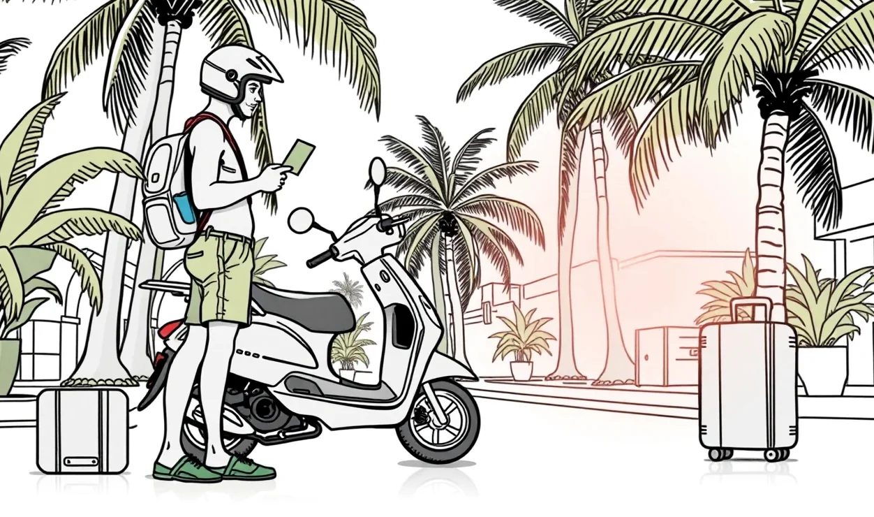 Drevené lode kotviace na tropickej pláži s vápencovými skalami v Thajsku