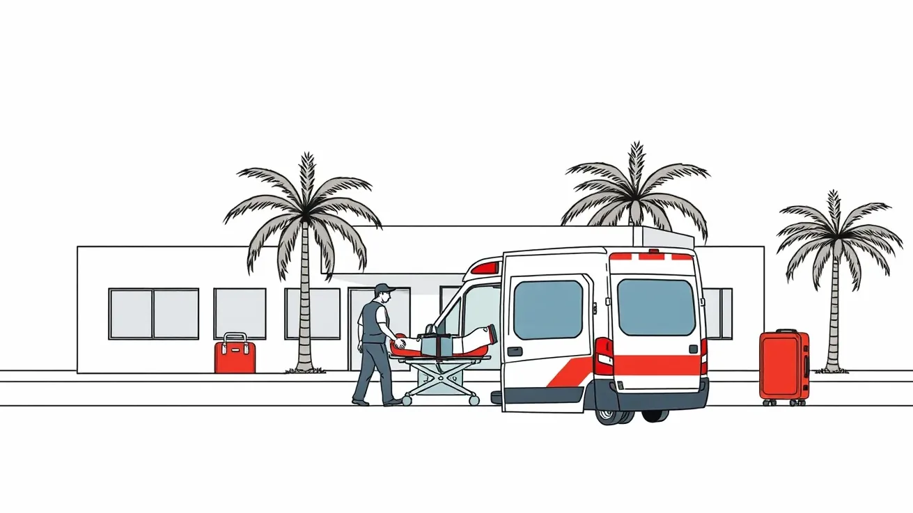 Lekárske ošetrenie zranenej nohy dovolenkára v ambulancii