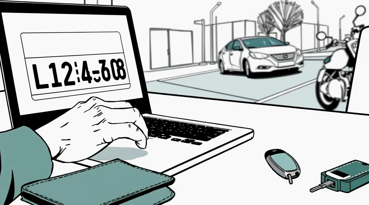 Detail zadnej časti osobného auta s novým evidenčným číslom po prepise