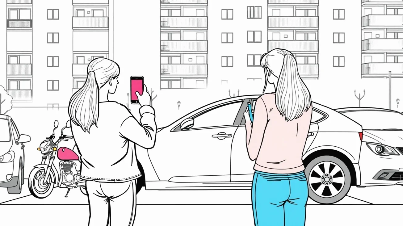 Vodiči vypĺňajú papierové tlačivo Správa o nehode na kapote motorového vozidla
