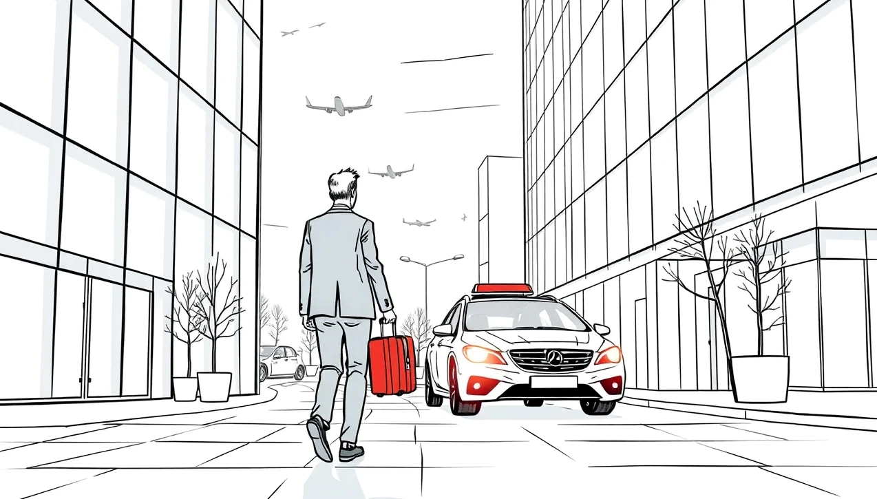 Osobný automobil zaparkovaný na nábreží pri dánskom pobreží