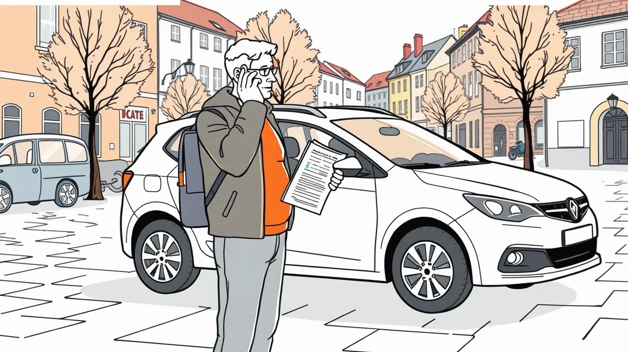 Policajná hliadka kontrolujúca platnosť osvedčenia o evidencii a stav tabuliek vozidla