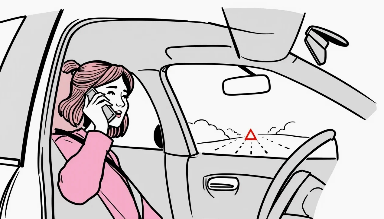 Vodič vypĺňa tlačivo správy o nehode pri odstavenom automobile