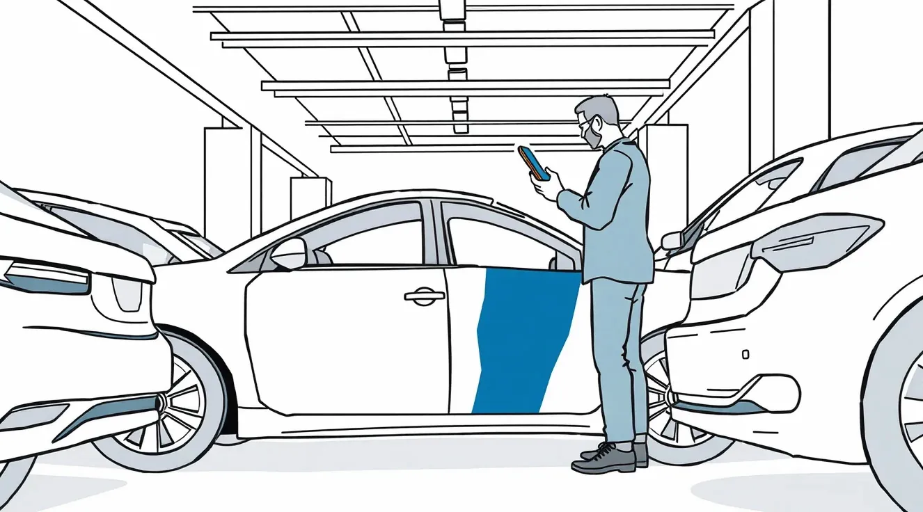 Detail mechanického zámku radiacej páky a palubnej dosky v automobile