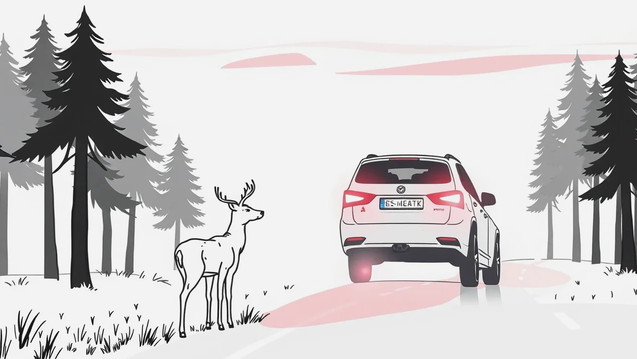 Auto poškodené veľkými krúpami a padnutými konármi stromu po silnej búrke