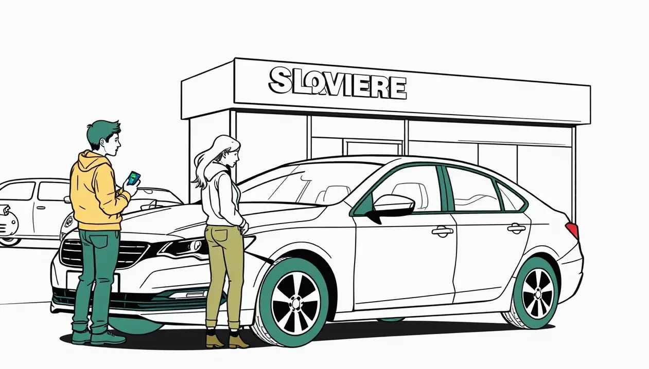 Mechanik v servise kontroluje poškodenú prednú časť karosérie po nehode