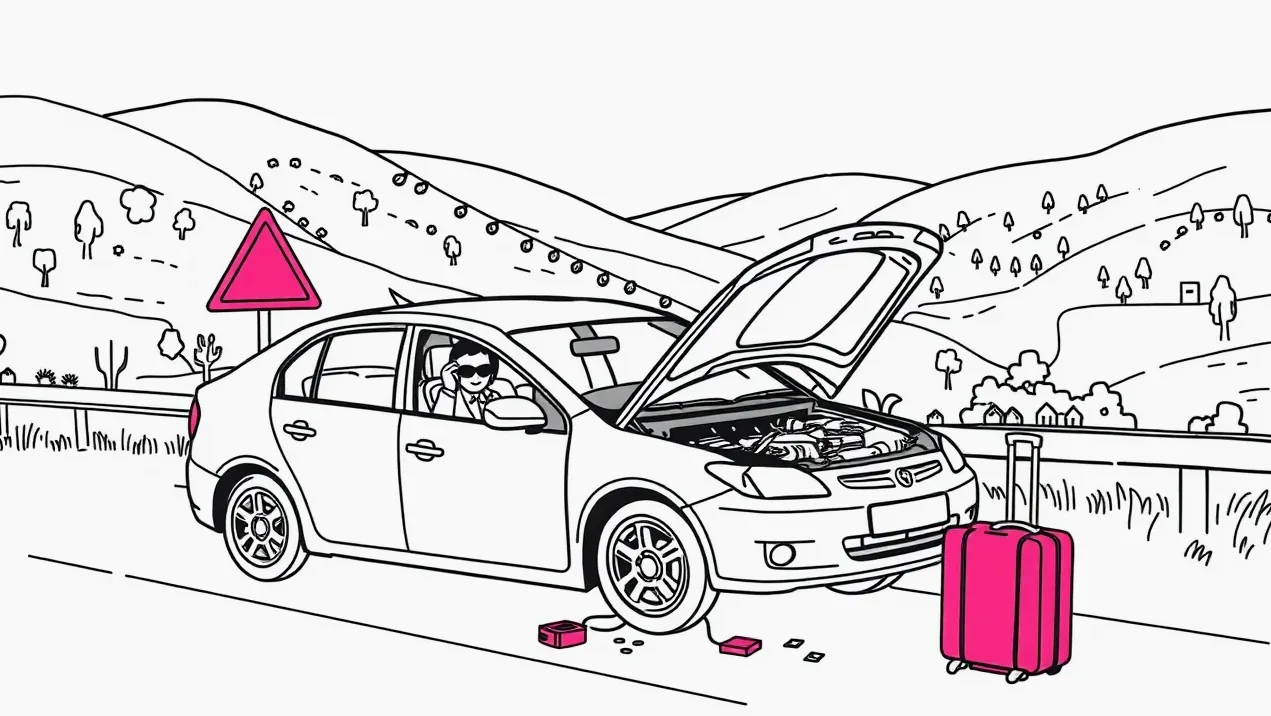 Pasažierka kontroluje informácie o meškaní letu na letisku v Lamezia Terme