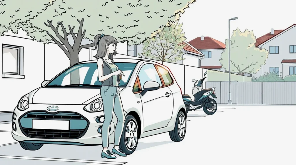 Vodič kontroluje technický preukaz vozidla Volkswagen pred podpisom poistnej zmluvy