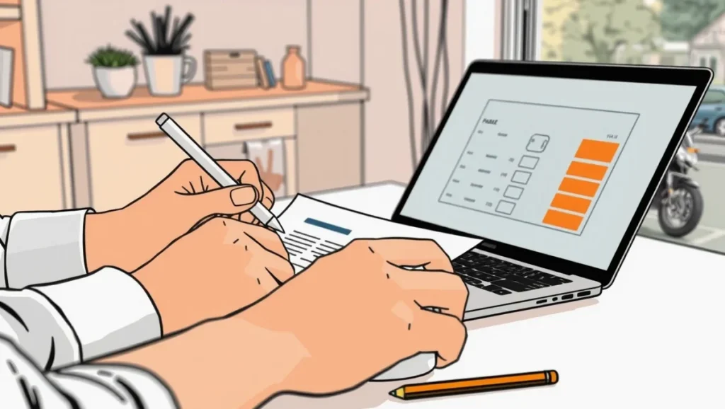 Podomácky vyrobený malotraktor s namontovanou tabuľkou so zvláštnym evidenčným číslom typu C stojaci na dvore rodinného domu