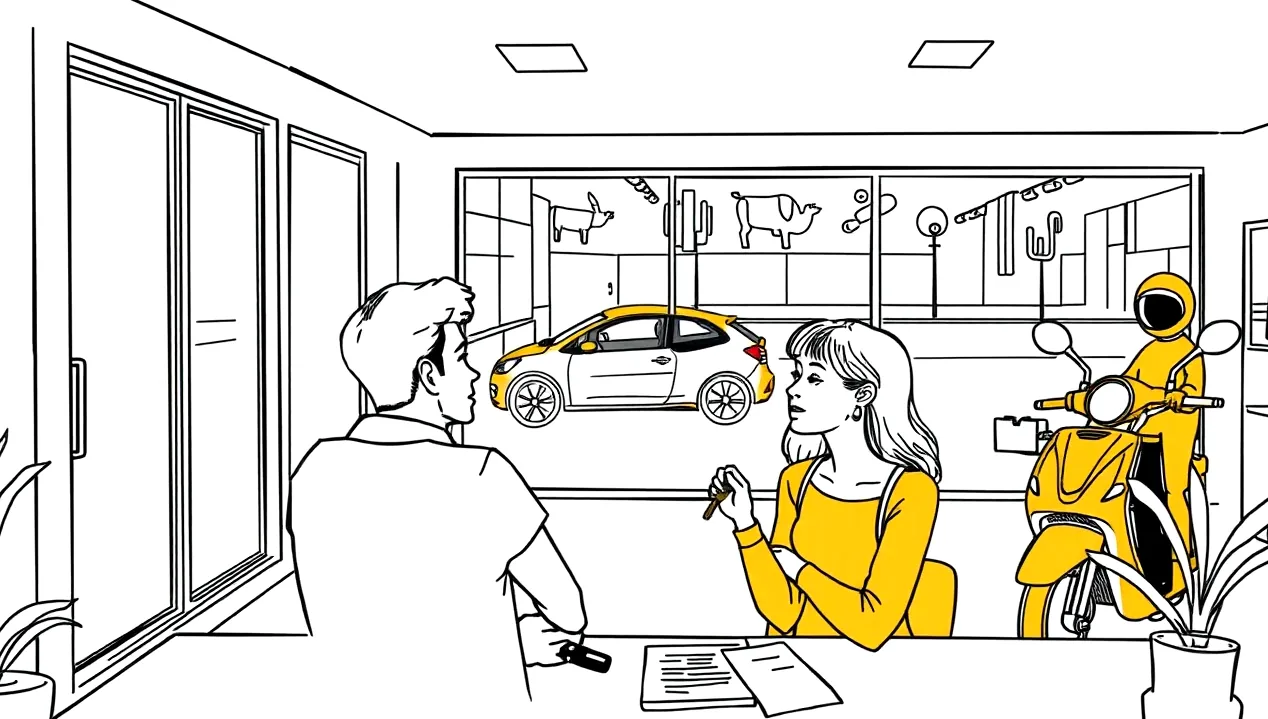Obhliadka poškodenej karosérie automobilu Kia technikom poistnej likvidácie