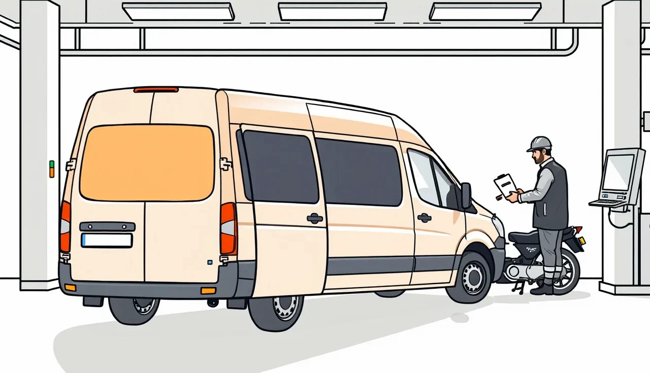 Nákladný automobil s prívesom preberá tovar na ložnú plochu