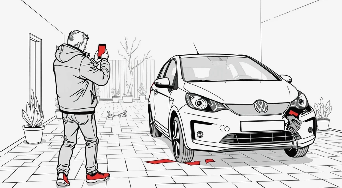 Detail poškodenej elektroinštalácie v motorovom priestore auta po návšteve hlodavcov