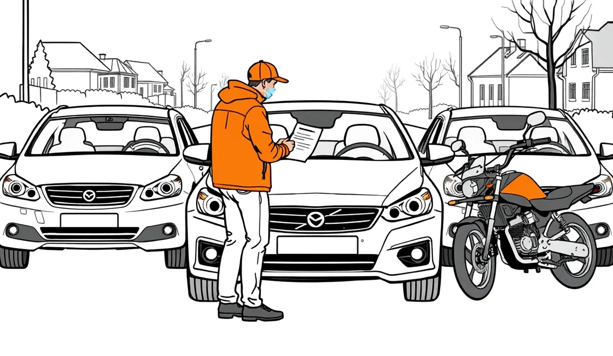 Poškodené auto po dopravnej nehode pri obhliadke likvidátorom