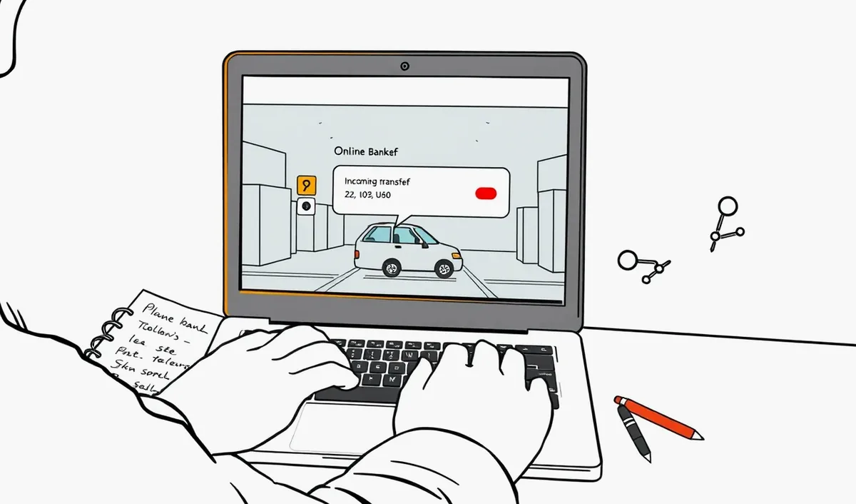 Interiér osobného auta s technickým preukazom a zelenou kartou