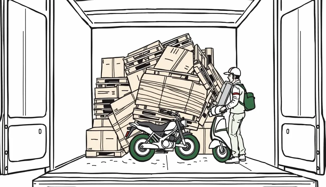 Nákladné auto s hydraulickou rukou vykladá stavebný materiál na stavenisku