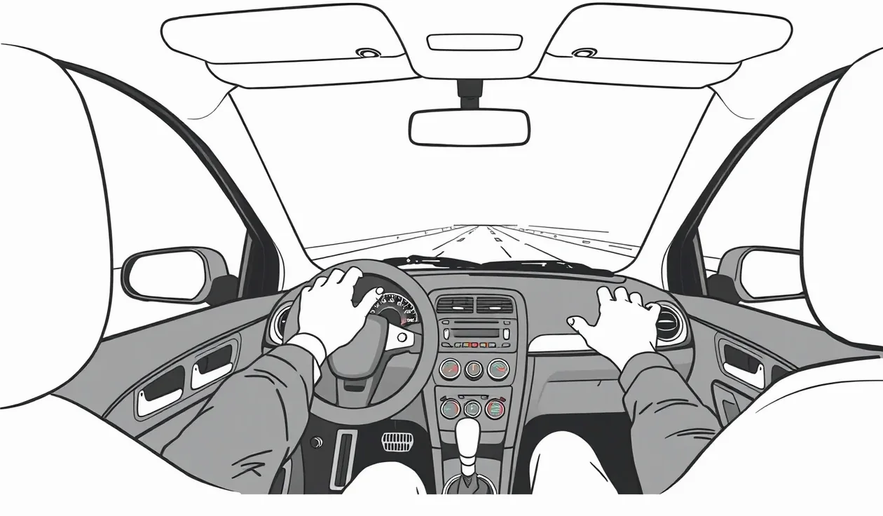 Špeciálne upravené motorové vozidlo s ručným riadením pri krajnici